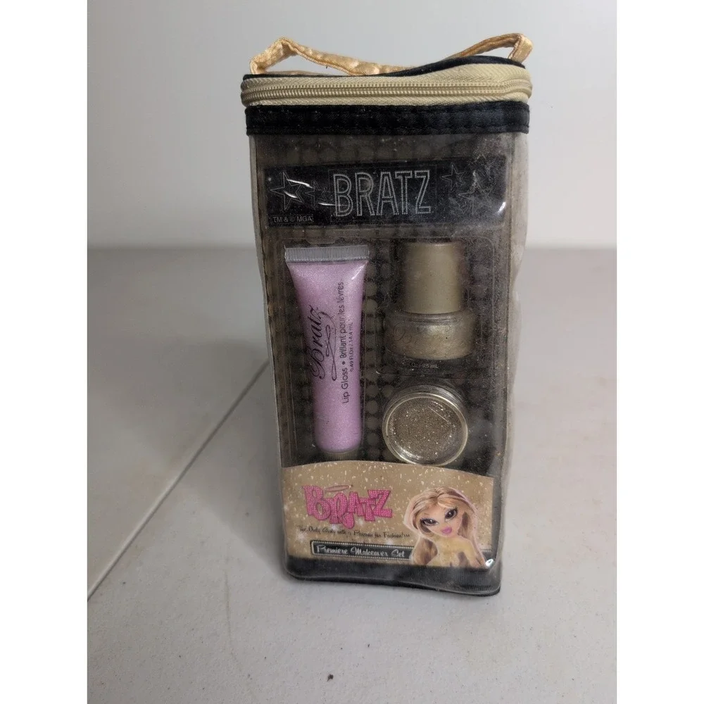 Vintage MGA Bratz MAKEUP Premiere Makeover Set 2007 LIP / Nail Polish/ Glitter